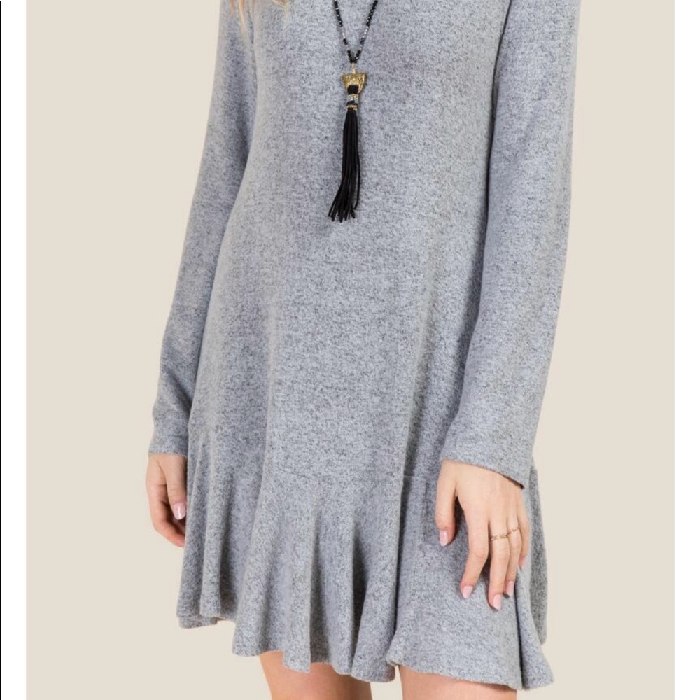 NWT francescas Nora ruffle hem hacci dress xs